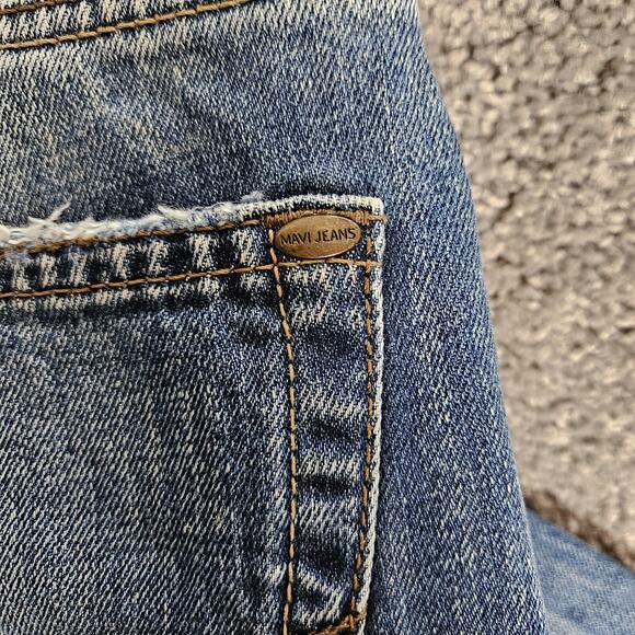 Mavi Jeans Mens 34X33 (Tag 36X34) Blue Wide Leg Max Denim Pants Casual - Picture 8 of 13